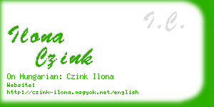 ilona czink business card